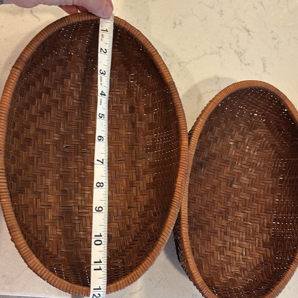 Stunning handwoven oval rattan baskets 4 different sizes - Picture 5 of 7